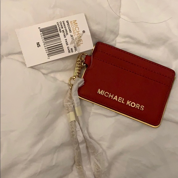 Michael Kors card case chain wristlet